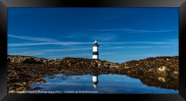 Trwyn Du Lighthouse Framed Print by DiFigiano Photography