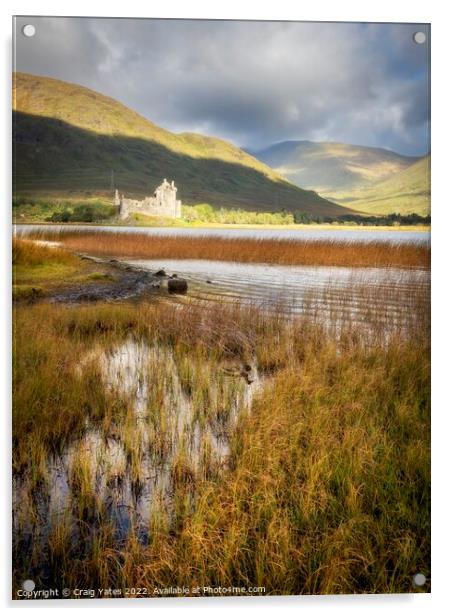 Loch Awe, Kilchurn Castle, Argyll and Bute. Scotland Acrylic by Craig Yates