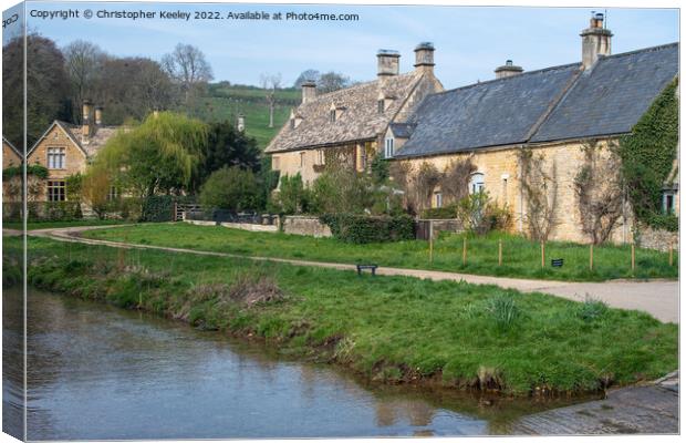 Cotswolds village Upper Slaughter Canvas Print by Christopher Keeley