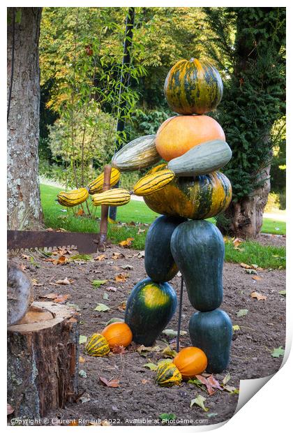 Figure made by assembled cucurbits Print by Laurent Renault