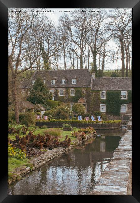 Bibury in the Cotswolds Framed Print by Christopher Keeley
