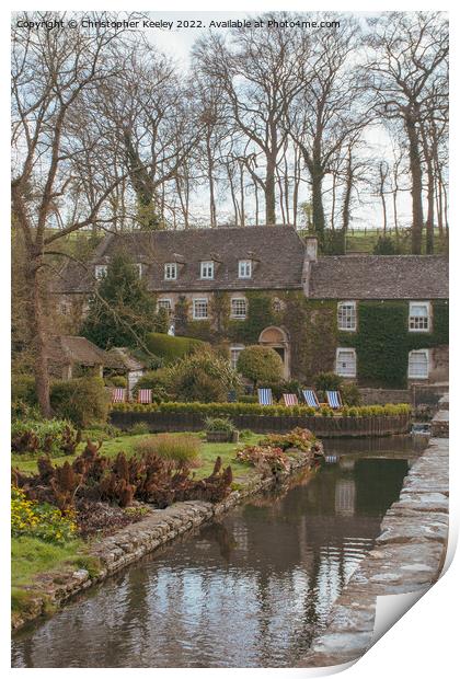 Bibury in the Cotswolds Print by Christopher Keeley