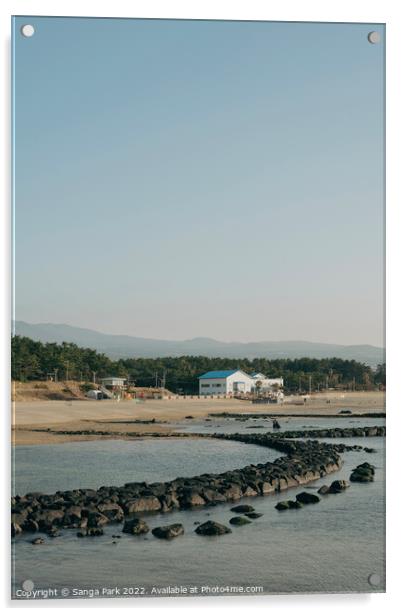 Iho Tewoo Beach in Jeju island Acrylic by Sanga Park