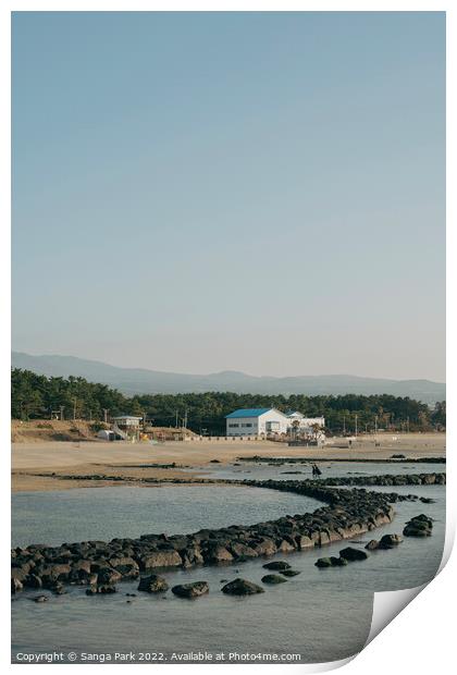 Iho Tewoo Beach in Jeju island Print by Sanga Park