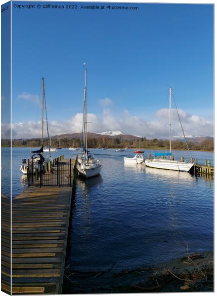 Lake Windermere from Ambleside Canvas Print by Cliff Kinch