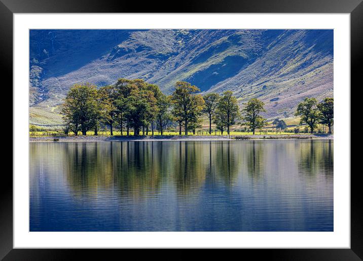 Buttermere lake reflection, UK Framed Mounted Print by Phil Crean