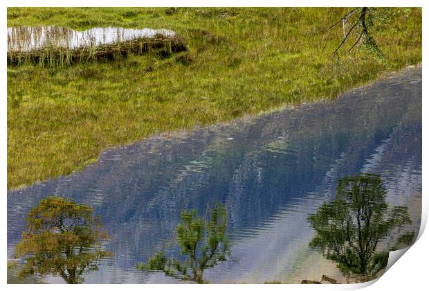 Buttermere abstract lake reflection  Print by Phil Crean
