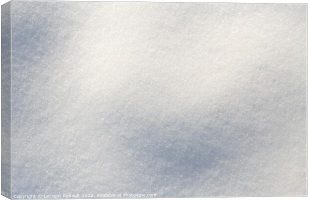 White snow background viewed from the top Canvas Print by Laurent Renault