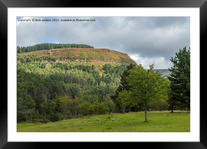 The Hillside of Pen Pych Overlooking Blaencwm Rhondda Fawr Framed Mounted Print by Nick Jenkins