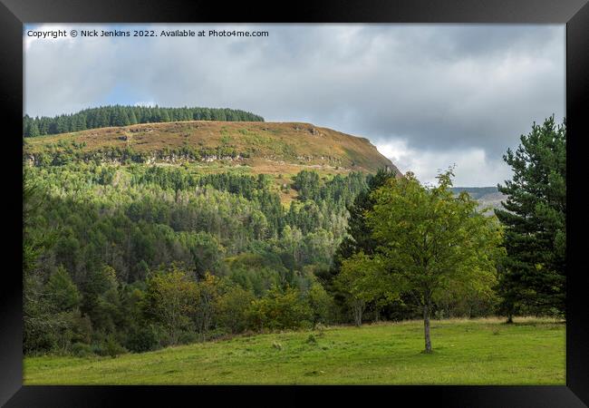 The Hillside of Pen Pych Overlooking Blaencwm Rhondda Fawr Framed Print by Nick Jenkins