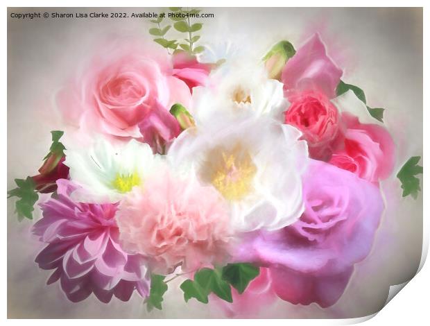 Bouquet 2 Print by Sharon Lisa Clarke