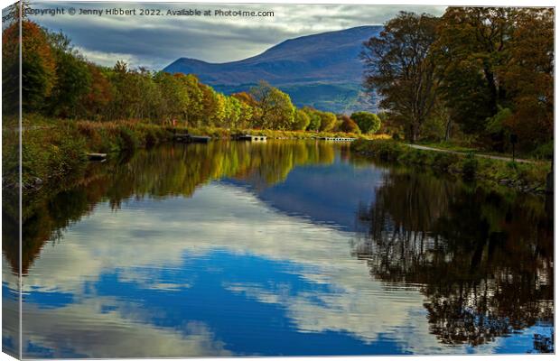Caledonian Canal Corpach Fort William Canvas Print by Jenny Hibbert