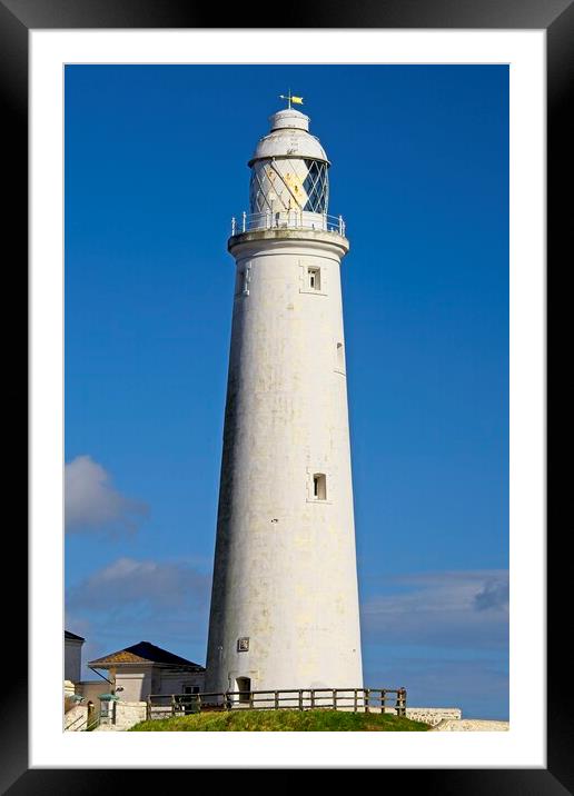 Just the Lighthouse - St Mary's Island Framed Mounted Print by Martyn Arnold