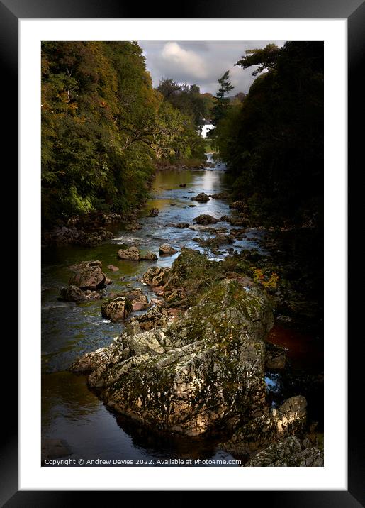 Water of Feugh at Banchory Framed Mounted Print by Andrew Davies
