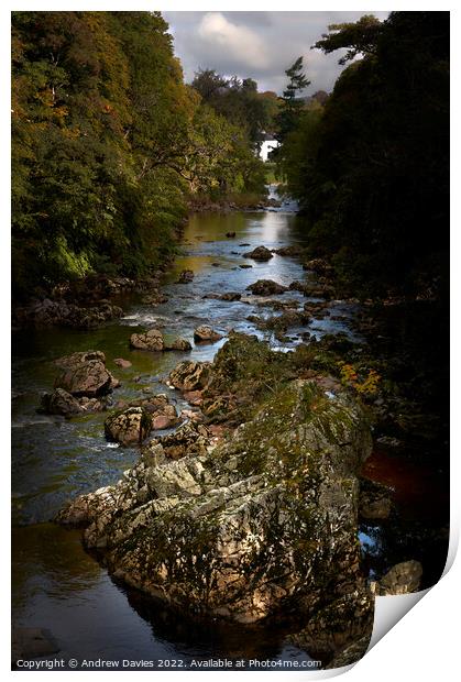 Water of Feugh at Banchory Print by Andrew Davies