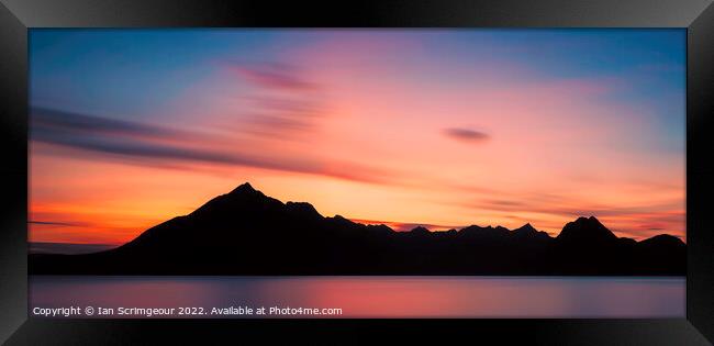 Cuillin Sunset Framed Print by Ian Scrimgeour
