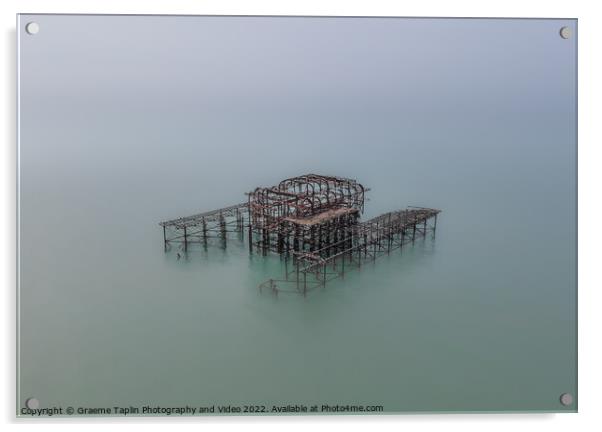 Brighton West Pier Acrylic by Graeme Taplin Landscape Photography