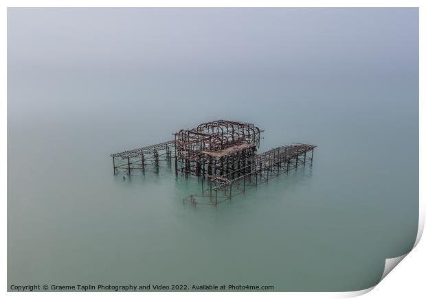 Brighton West Pier Print by Graeme Taplin Landscape Photography