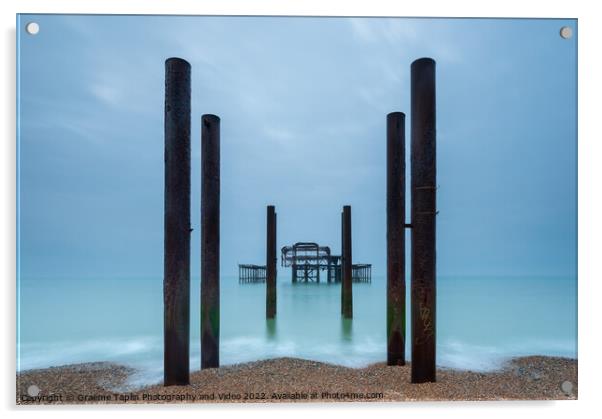 Brighton West Pier Acrylic by Graeme Taplin Landscape Photography