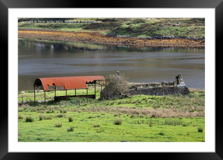 Old farm shelters Framed Mounted Print by Kevin White