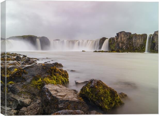 Godafoss Waterfall Iceland Canvas Print by Graeme Taplin Landscape Photography