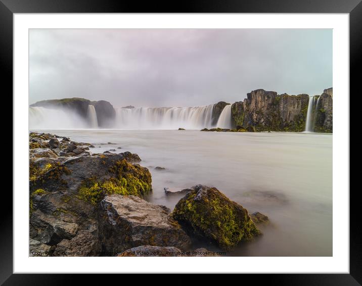 Godafoss Waterfall Iceland Framed Mounted Print by Graeme Taplin Landscape Photography