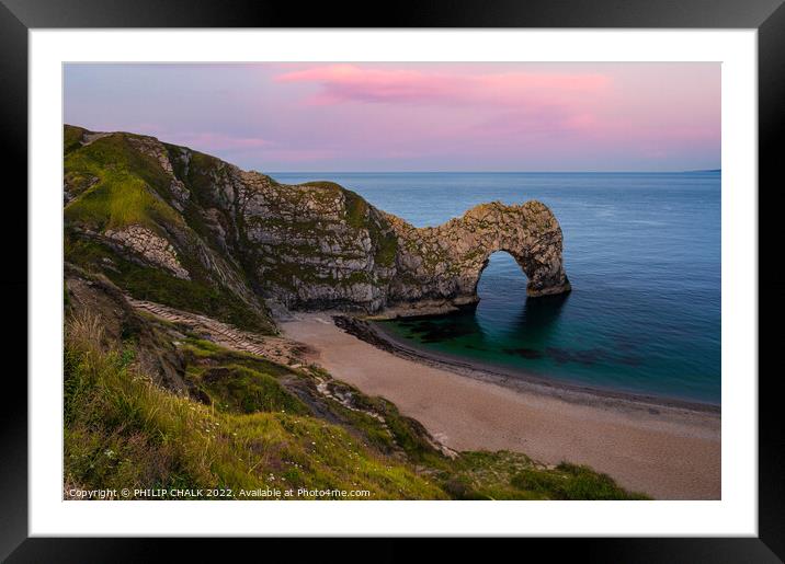 Durdle door sunrise 780  Framed Mounted Print by PHILIP CHALK