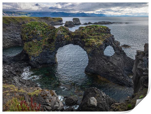 Gatklettur Stone Arch Iceland Print by Graeme Taplin Landscape Photography