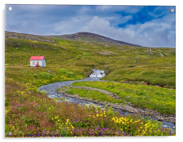 Hesteyri Chapel Iceland Acrylic by Graeme Taplin Landscape Photography