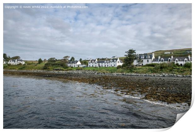 Quiet Stein village on Isle of Skye Print by Kevin White