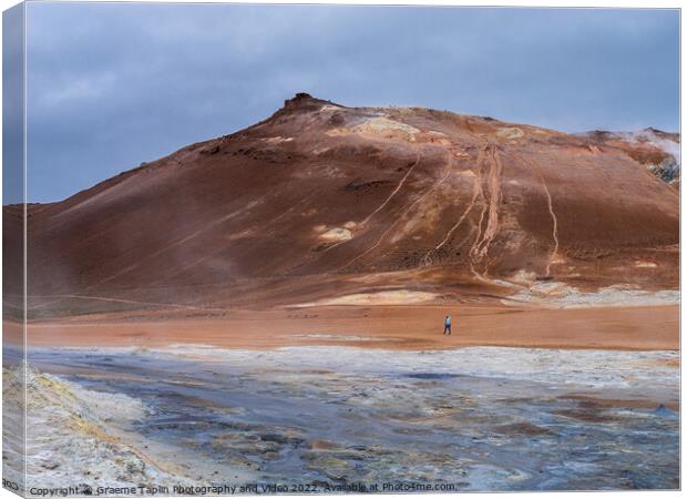 Myvatan Mud Pools Iceland Canvas Print by Graeme Taplin Landscape Photography