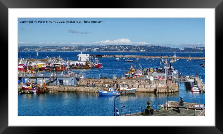 A Sunny Day Over Brixham Harbour  Framed Mounted Print by Peter F Hunt