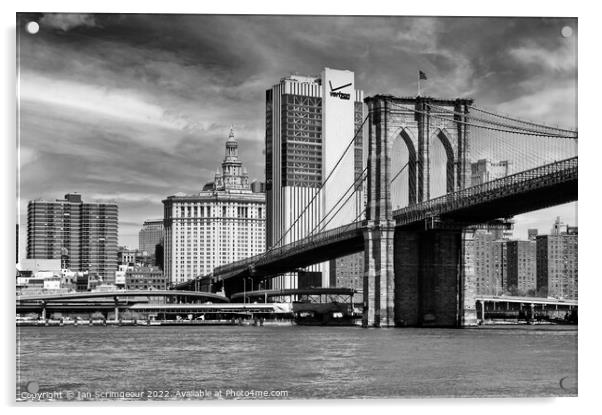 Brooklyn Bridge Acrylic by Ian Scrimgeour