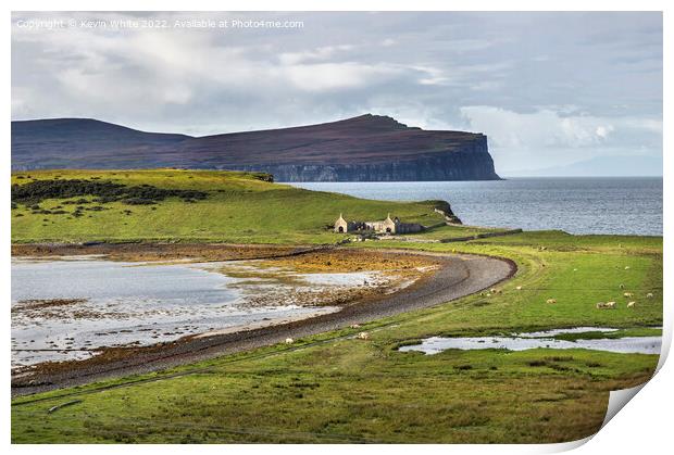 Trumpan ruins near Waternish point Print by Kevin White