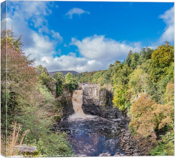 Autumn Tints at High Force Waterfall, Teesdale Canvas Print by Richard Laidler