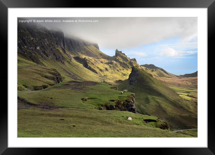 Clouds forming over the Quiraing Framed Mounted Print by Kevin White