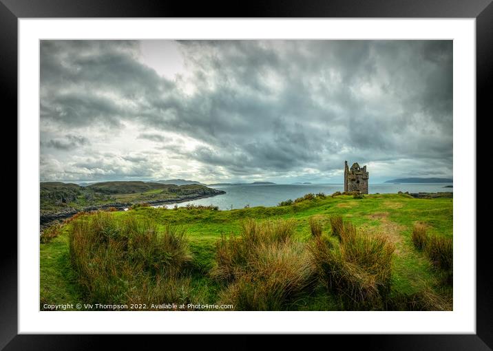 Tower House on Isle of Kerrera Framed Mounted Print by Viv Thompson