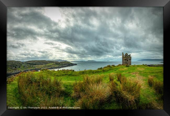 Tower House on Isle of Kerrera Framed Print by Viv Thompson