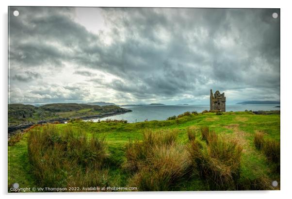 Tower House on Isle of Kerrera Acrylic by Viv Thompson