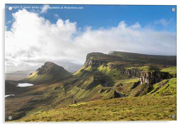 Sun breaking through over the Quiraing Acrylic by Kevin White