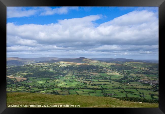 The Sugar loaf mountain glowing in the sunshine  Framed Print by Julie Tattersfield