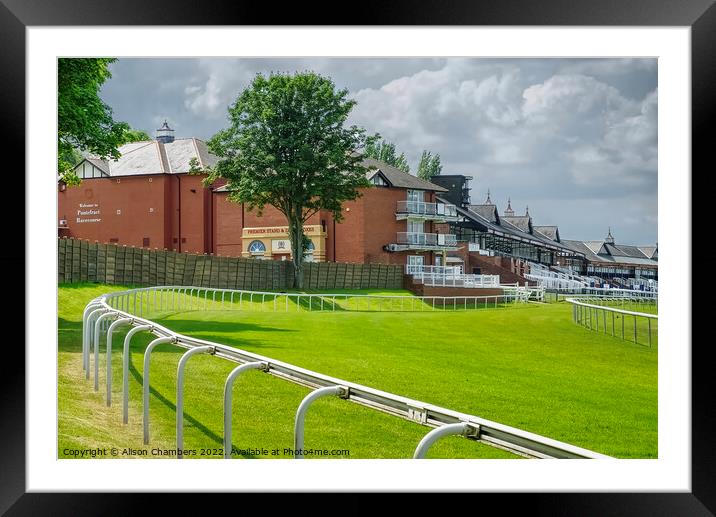 Pontefract Racecourse Framed Mounted Print by Alison Chambers