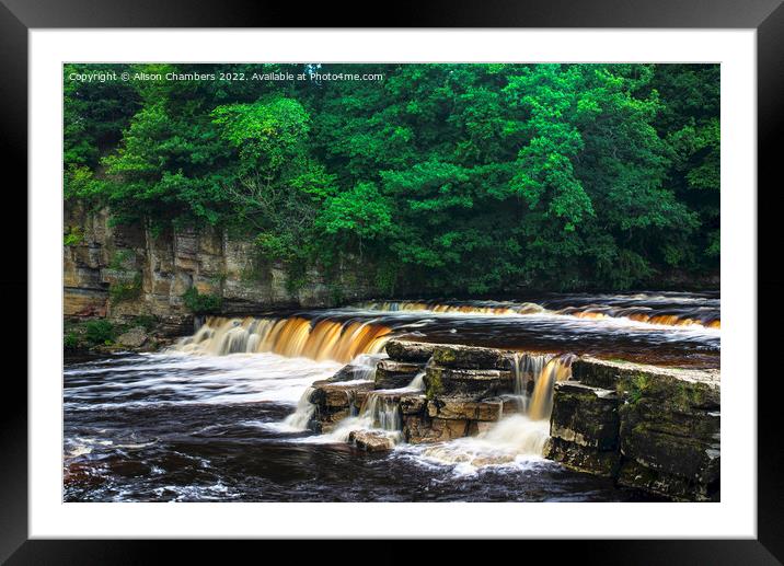 River Swale Richmond Framed Mounted Print by Alison Chambers