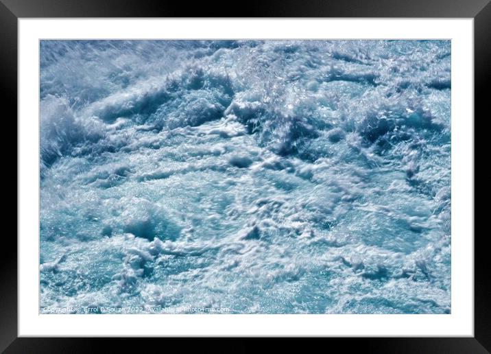 Huka Falls Rapid Whitewater - scene 1 Framed Mounted Print by Errol D'Souza