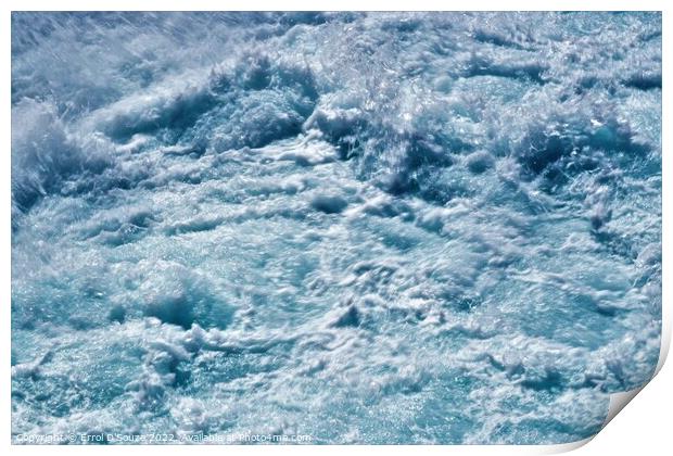 Huka Falls Rapid Whitewater - scene 1 Print by Errol D'Souza