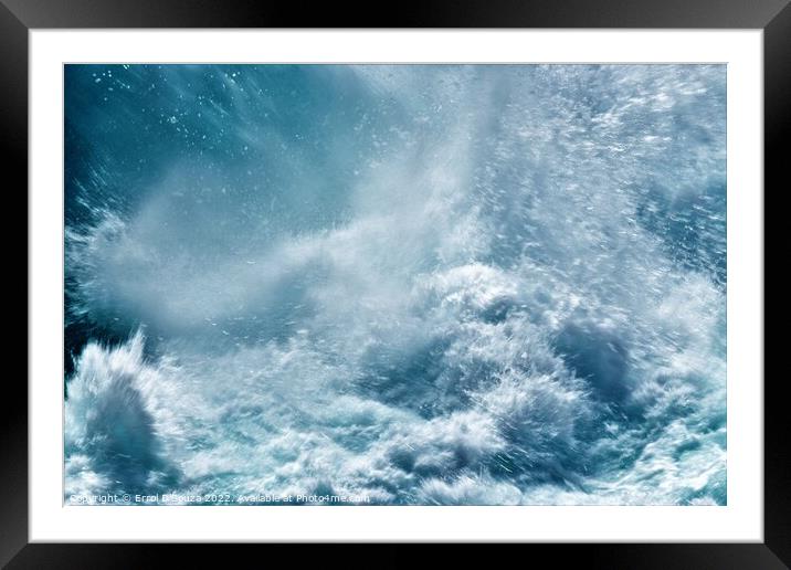 Huka Falls Rapid Whitewater - scene 2 Framed Mounted Print by Errol D'Souza
