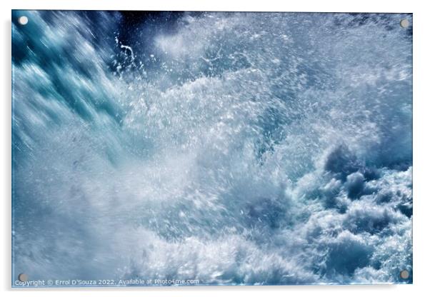 Huka Falls Rapid Whitewater - scene 3 Acrylic by Errol D'Souza