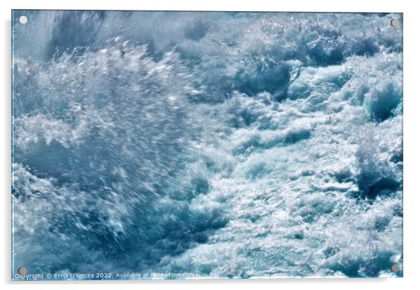 Huka Falls Rapid Whitewater - scene 4 Acrylic by Errol D'Souza