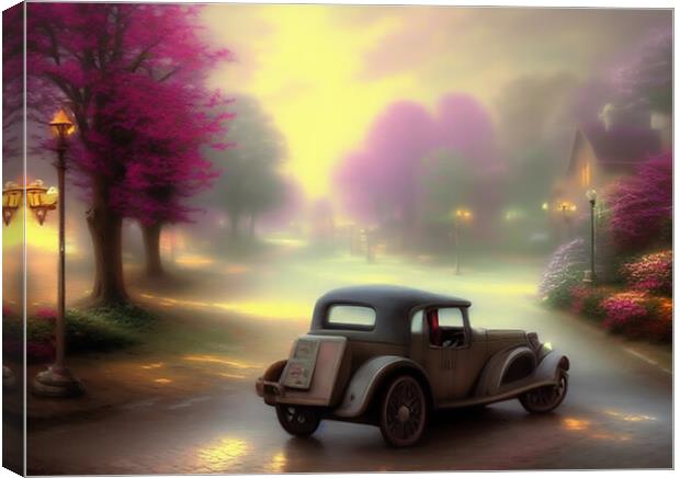 Misty Morning in the Burbs Canvas Print by Picture Wizard
