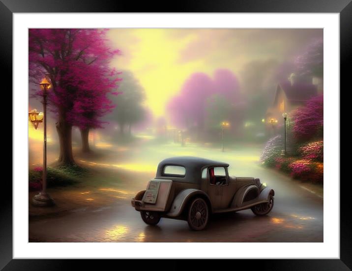 Misty Morning in the Burbs Framed Mounted Print by Picture Wizard